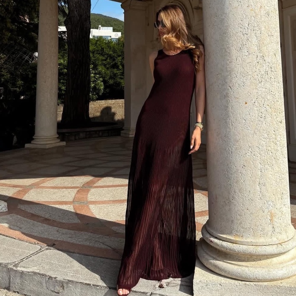 Zara Rib Knit Maxi Dress - Picture 3 of 14